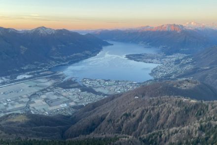 Vista sul Locarnese il 28 dicembre 2024. Foto: segnalazioni app MeteoSvizzera.