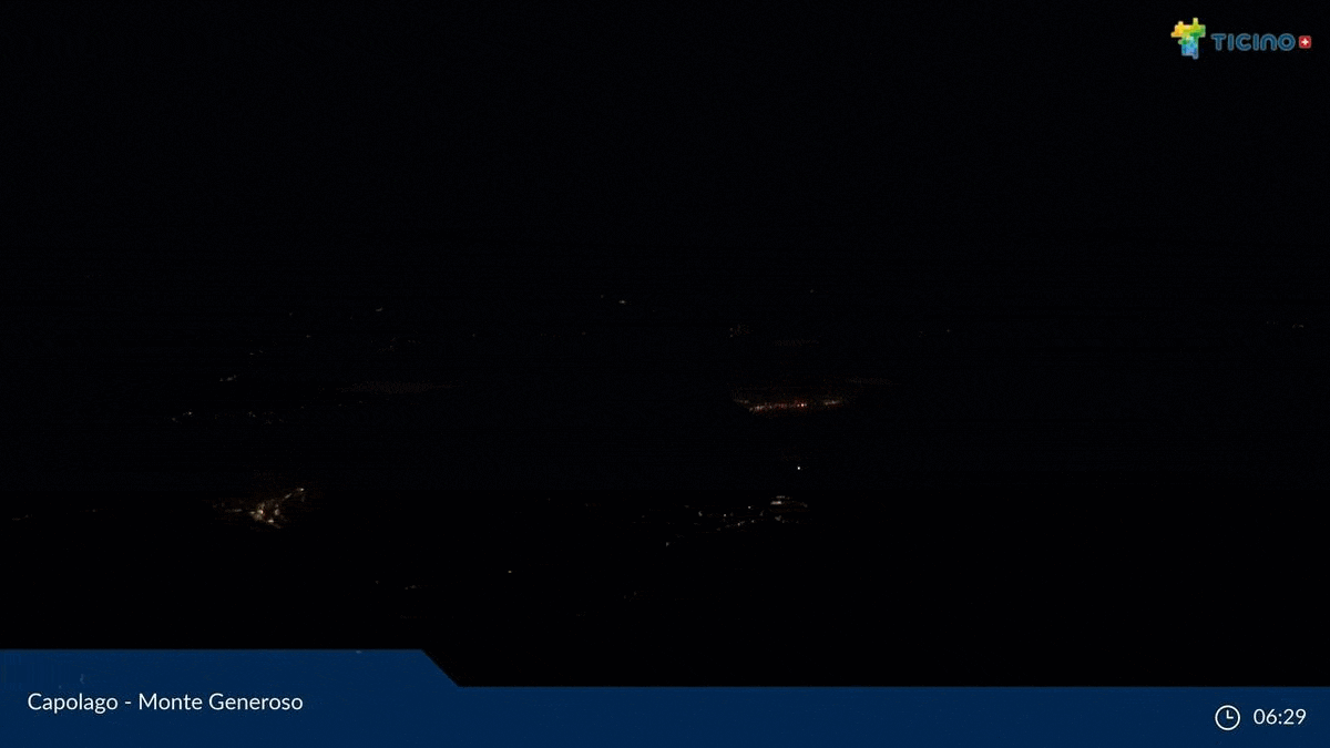 Fig. 2: formazione di nebbia osservata dal Monte Generoso il 16.11.2021 Fonte: Webcam RSI.