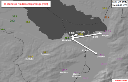 Fig. 2: Cartina geografica che mostra le località menzionate sopra.
