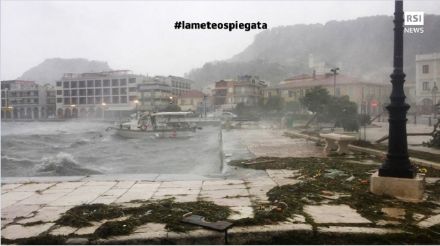 Fig. 4: un "medicane" che ha flagellato l'isola greca di Zante il 18 settembre 2021. Fonte: RSI-keystone.