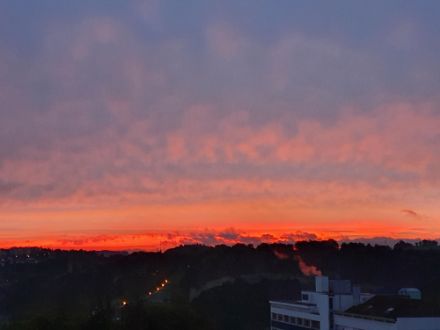 Alba a Friburgo, 1 ottobre 2022. Fonte: Segnalazione APP MeteoSvizzera.