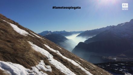 Fig.2: forte inversione termica con caligine densa sul Ticino centrale e meridionale nel dicembre 2019. Foto: L. Nisi.