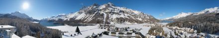 Panorama imbiancato a Sils / Segl Maria Fonte: Webcam Roundshot