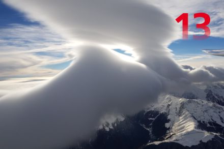 Affascinanti nuvole sopra i Pirenei nell’ottobre 2018. Immagine: MeteoSvizzera, Kevin Faur.