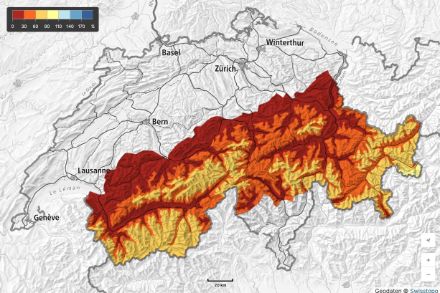 Innevamento relativo il 27.12 (in % della media pluriennale).