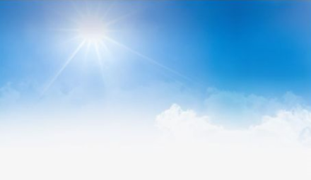 Per effetto della dispersione delle radiazioni da parte dell'atmosfera, la luce nel cielo appare blu, mentre si avvicina al bianco in prossimità del sole.