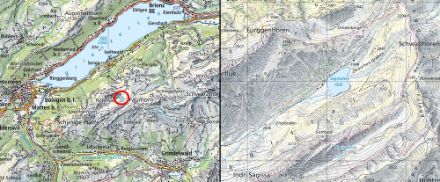 Mappa della posizione di Sägistalsee (BE). 