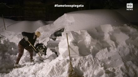 Figura 3: una nevicata da record a Valens, nel Canton San Gallo, il 17 gennaio 2021.