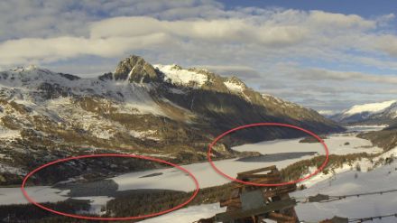 Lago di Sils l'11 febbraio 2023