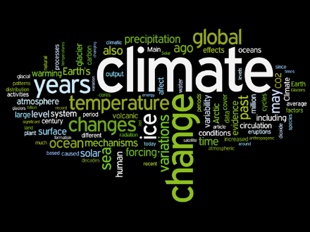Figura 2: nuvola di parole legate al cambiamento climatico.