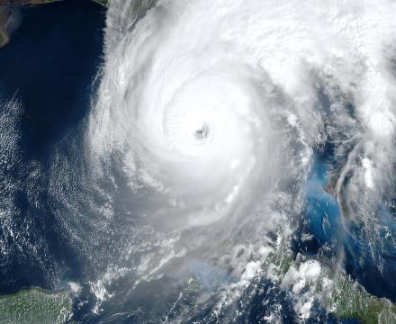 Fig. 4. Uragano Ian fotografato dal satellite nel Golfo del Messico lo scorso 18 settembre. Fonte: NOAA.
