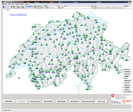 Fig. 3: Il sistema di gestione della rete di misura SwissMetNet, MetConsole