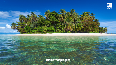 Fig. 3. Caldo, tanto sole, tanta pioggia e vegetazione rigogliosa non mancano mai nelle zone tropicali, come sull'isola di Cayo Zapatilla a Panama. Fonte RSINews-Imago.
