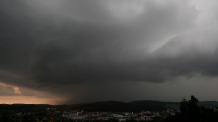 Tipico dei temporali: in un luogo piove intensamente e le regioni adiacenti rimangono all'asciutto. È impossibile prevedere esattamente dove si verificheranno le piogge più intense. 