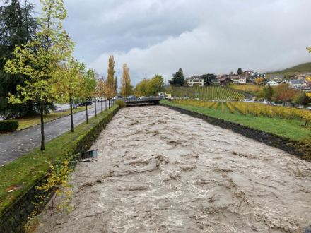Ingenti precipitazioni sono cadute soprattutto nello Chablais, qui un'impressione da Aigle