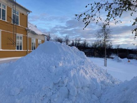 Fig. 1: nei pressi della città di Kiruna il 12 ottobre dopo una copiosa nevicata.