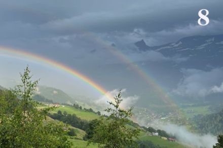 Doppio arcobaleno di fronte al Massif des Diablerets.  Foto: I. Bey.