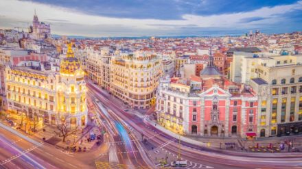 Fig. 3: Madrid vista dall'alto nelle ore serali.