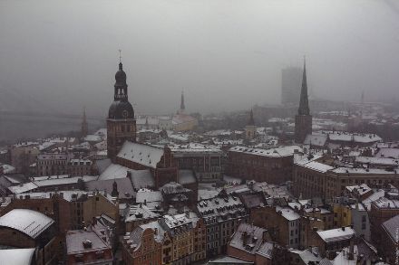 Fig. 8: Riga in una fredda giornata di nebbia.