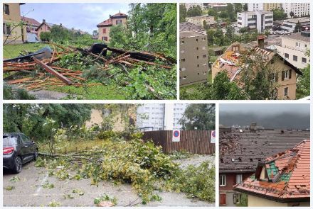Figura 3. Enormi danni il 24 luglio 2023 a La Chaux-de-Fonds.