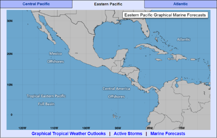Fig. 3: zona di interesse Pacifico orientale. Fonte: NHC NOAA (https://www.nhc.noaa.gov/)