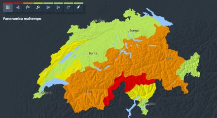 Fig. 9: cartina delle allerte aggiornata il 29 marzo alle ore 11. 