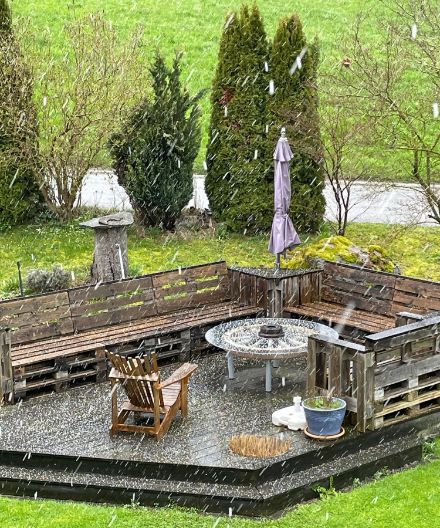 Fig. 8: Rovescio con grandine a Rifferswil nel Canton Zurigo, sabato 23.3.2024. 