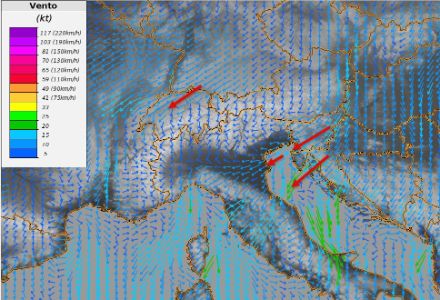 Vento al suolo in Europa