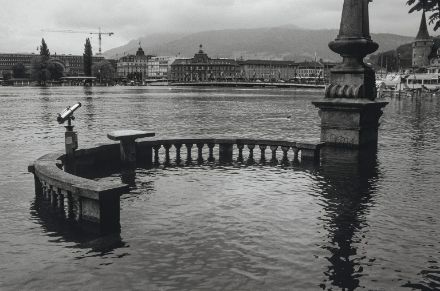 Foto Hochwasser 1999 am Schweizerhofquai, Luzern