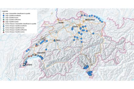 Figura 1: Qualità delle acque dei siti di balneazione valutati mediante campionamento sulla base dei metodi standarizzati dell’Agenzia europea dell’ambiente (AEA). 