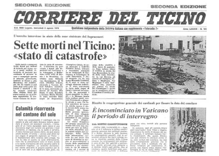 Fig 1: Tutti i giornali diedero ampio spazio all’evento di maltempo.