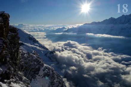 Stratocumuli mattutini nella valle di Zermatt (E. Kirchner).