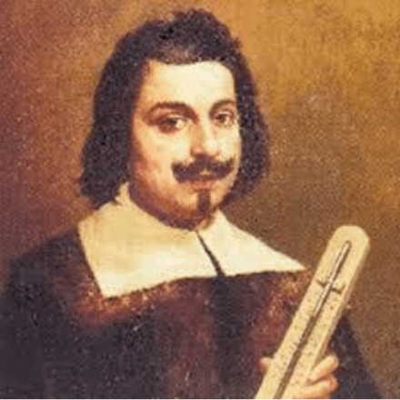 Evangelista Torricelli, noto fisico e matematico nato nel 1607 a Roma e deceduto nel 1647 a Firenze.
