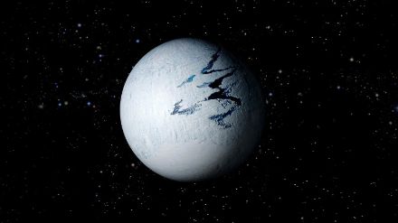 Impressione d'artista di una “Terra a palla di neve”.