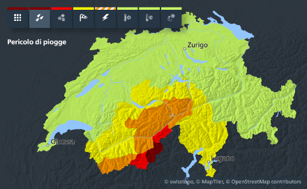 Fig. 5: Riassunto delle allerte di forti precipitazioni 