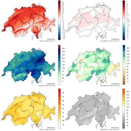 Il bollettino contiene mappe e informazioni in forma di testo per la descrizione sistematica dello scostamento della temperatura, delle precipitazioni e della durata del soleggiamento rispetto alla media del periodo di riferimento 1991-2020.