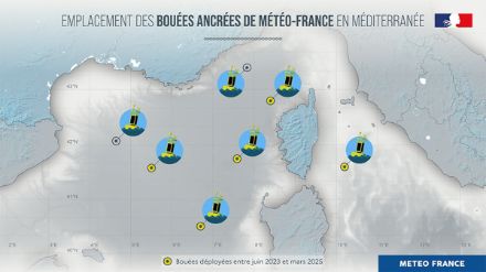 Le boe di misurazione marina al largo delle Corsica      