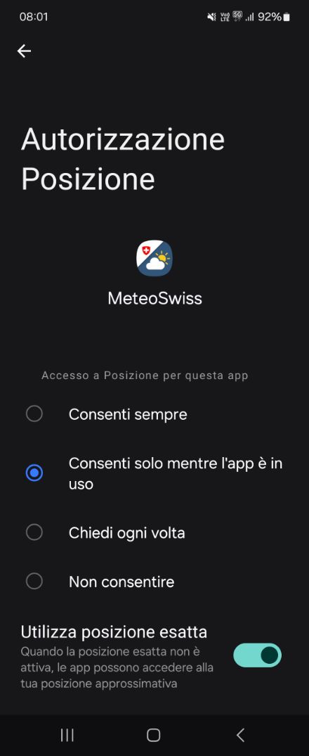 Nessuna indicazione della posizione nella carta delle animazioni (punto rosso).