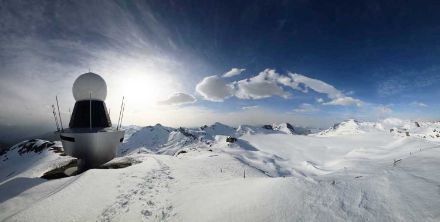 Radar meteorologico sulla Pointe de la Plaine Morte (Svizzera). 