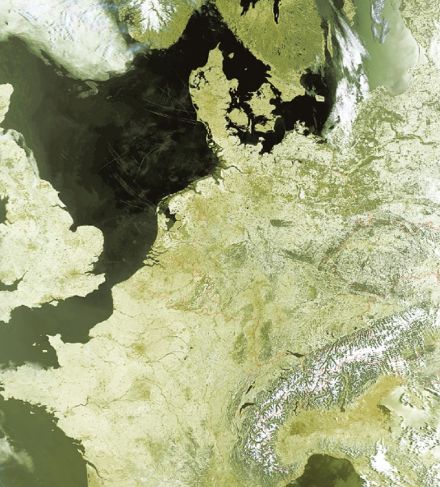 Immagine dell’Europa ripresa da un satellite meteorologico.