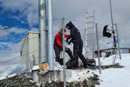 Cantiere sul Weissfluhjoch.