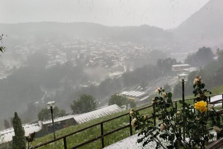 Grandinata ad Arogno il 30 maggio 2023. Fonte: segnalazioni app MeteoSvizzera.