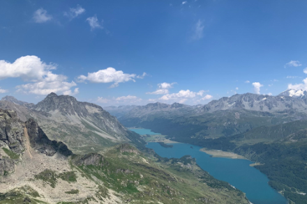 Giornata soleggiata sull'Alta Engadina, fonte segnalazioni app MeteoSvizzera.