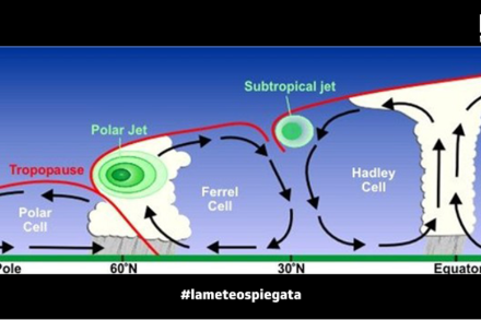 Le tre macrocelle (Hadley, Ferrel e Polare) e correnti a getto (subtropicale e polare). Fonte: RSINews.