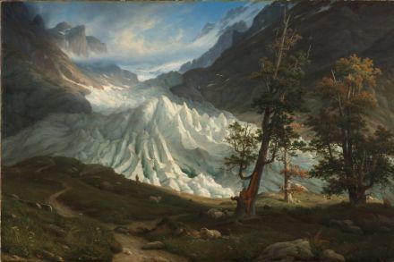 Il ghiacciaio superiore di Grindelwald nel 1835, dipinto da Thomas Fearnley (fonte: Nasjonalgalleriet Oslo).