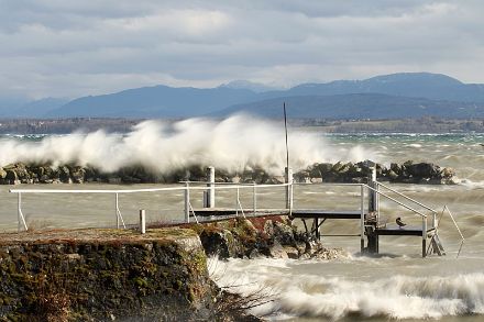 Tempesta sul Lemano. Fonte: Segnalazioni App MeteoSvizzera