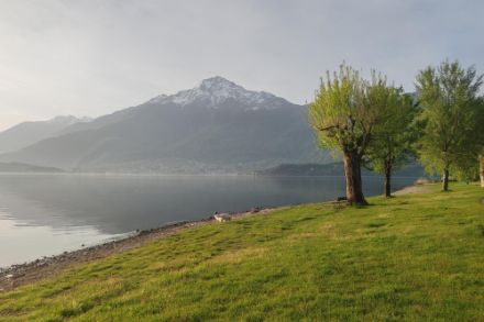 Vista da Domaso sul Lago di Como il 30 aprile 2024. Fonte: segnalazioni app MeteoSvizzera