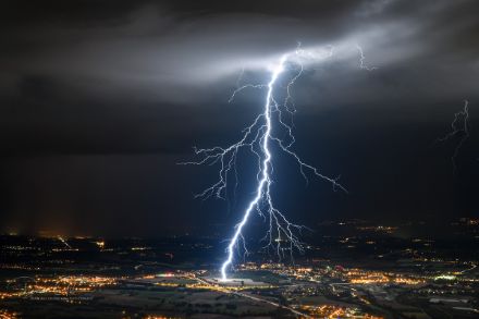 Foto di un fulmine