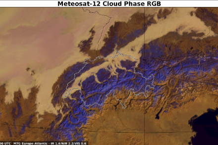 Meteosat-12 Cloud Phase  RGB di domenica 29 dicembre 2024, 1000 UTC