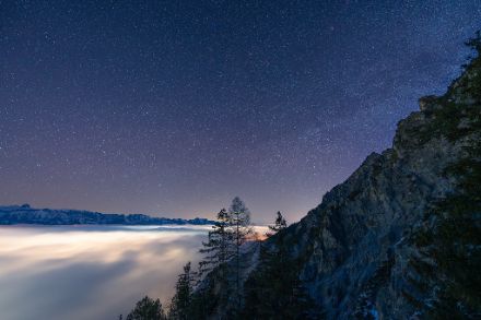 Mare di nebbia nella valle del Reno nel febbraio 2025